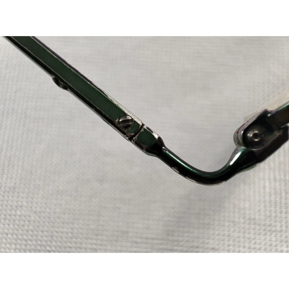 Vintage‎ Valentino Oval Eyeglasses Metallic Green Iridescent Purple Frame Italy
